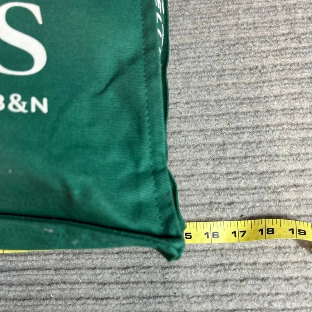 NWT Barnes & Noble Green Canvas Tote A Bag of Books Re-Wrap Social Enterprise